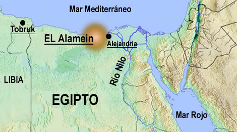 Mapa de El Alamein