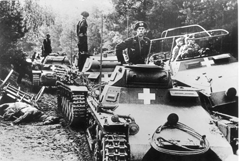 Vehículos acorazados alemanes en la invasión de Polonia