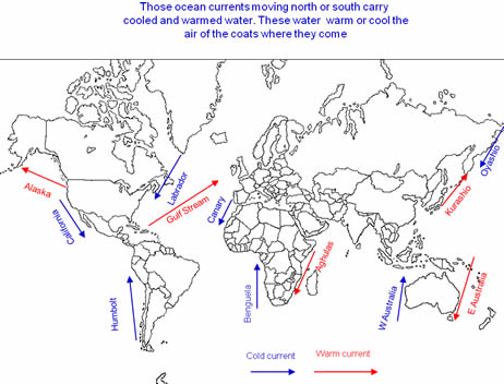 Las corrientes marinas influyen en el clima. Ampliar imagen