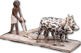 Peasant ploughing with oxen
