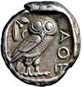 Dracma. Moneda de plata ateniense