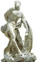 Milo de Crotona, atleta del siglo VI a. C. Estatua barroca de Pierre Puget (siglo XVII)