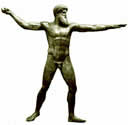 Escultura de Poseidón en bronce