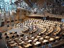 Interior del edificio del Parlamento de Escocia en Edimburgo. Ampliar imagen