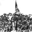 Soldados estadounidenses participantes en la Guerra de Cuba contra España. 1898. Ampliar imagen