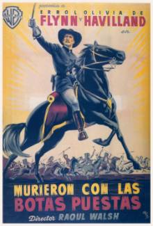 Murieron con las botas puestas. Cartel de la película