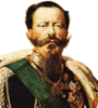 Víctor Manuel II de Saboya, rey del Piamonte-Cerdeña. Ampliar imagen